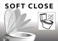 Closetzitting Boss & Wessing Flat Inox Scharnieren en Softclose Wit Boss & Wessing - thumbnail