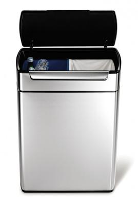 Simplehuman Afvalemmer Rectangular Touch Bar GFT 24 + 24 liter - thumbnail