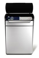 Simplehuman Afvalemmer Rectangular Touch Bar GFT 24 + 24 liter - thumbnail