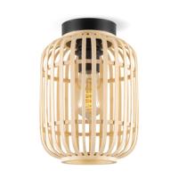 Boheemse stijl Plafondlamp - Bamboe Lampenkap - Cilinder - Beige - Ø21,5 x 30 cm - E27 fitting - Ontworpen voor gebruik in slaapkamers en studeerkamers - met montagetoebehoren - thumbnail