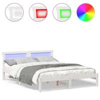 Bedframe Wit 140 x 200 cm Massief grenenhout - thumbnail