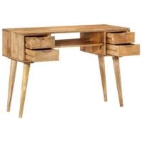 Bureau met lades 110x47x76 cm massief mangohout - thumbnail