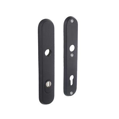 SKG3 veiligheid-schilden doorgaand profielcilindergat 92mm met kerntrek beveiliging zwart/rvs