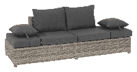 Roma 2-zits lounge tuinbank grijs - thumbnail