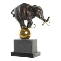 Decoratieve figuren DKD Home Decor Metaal Hars Olifant (31 x 13 x 41 cm) - thumbnail