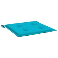 VidaXL Tuinstoelkussens 2 st 40x40x4 cm stof turquoise - thumbnail