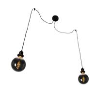 QAZQA Smart hanglamp zwart incl. 2 Wifi G125 - Cava - thumbnail