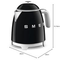 Smeg KLF05BLEU jaren &apos;50 waterkoker, zwart - thumbnail