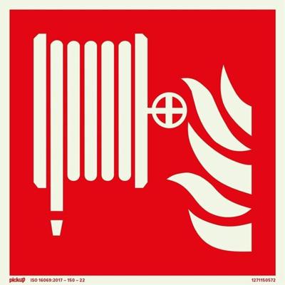 Bord Brandslang FTLM - 150x150 mm zelfklevend.