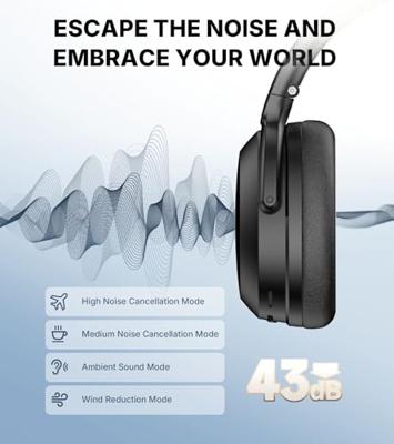 Edifier WH700NB Pro Draadloze over-ear hoofdtelefoon met -43dB actieve ruisonderdrukking, Hi-Res audio, AAC, Bluetooth V5.4, multi-point-verbinding, AI-heldere oproepen, snel opladen, opvouwbaar,