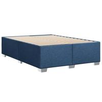 Boxspring met matras stof blauw 140x190 cm - thumbnail