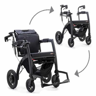 Rollz Motion Electric - Elektrische rolstoel & Rollator in één | Opvouwbaar | Kleur: Zwart | 2010RE0001