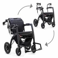 Rollz Motion Electric - Elektrische rolstoel & Rollator in één | Opvouwbaar | Kleur: Zwart | 2010RE0001 - thumbnail