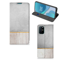 OnePlus 8T Book | Wallet Case | Wood Concrete - thumbnail