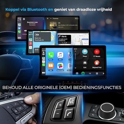 AutoSky TV Adapter Draadloze CarPlay Dongle met HDMI