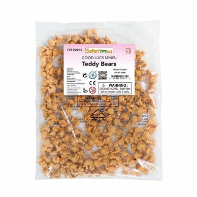 Safari speelfiguur teddybeer junior 2,5 x 2 cm bruin 192 stuks Safari speelfiguur teddybeer junior 2,5 x 2 cm bruin 192 stuks