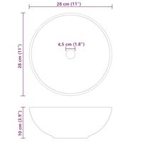 Wastafel 28x10 cm keramiek glanzend zwart - thumbnail