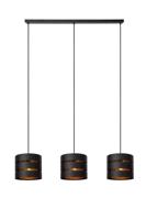 Lucide ROSAS - Hanglamp - 3xE27 - Zwart - thumbnail