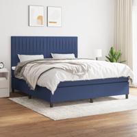 Boxspring met matras stof blauw 160x200 cm - thumbnail