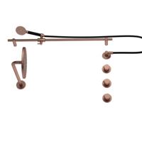 Hotbath Cobber - CB7067 - Inbouw Regendoucheset - Geborsteld Koper PVD - 2 Stopkranen - Thermostatisch - Wandarm 40 cm - Hoofddouche 200 mm - Ronde Handdouche 3 Standen - Glijstang 900 mm - Waterbesparend - thumbnail