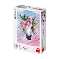 DinoToys Dino puzzel - unicorn met bloemen - 500xl stukjes - thumbnail