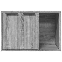 Kattenbakkast 60x40x40 cm bewerkt hout grijs sonoma eikenkleur - thumbnail