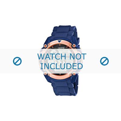 Horlogeband Calypso K5577-8 Rubber Blauw 22mm Horlogeband Calypso K5577-8 Rubber Blauw 22mm