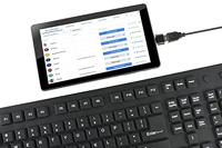 Flexibel toetsenbord, USB & micro-USB, zwart - thumbnail