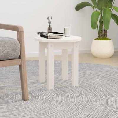Salontafel 35x35 cm massief grenenhout wit