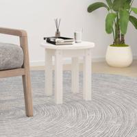 Salontafel 35x35 cm massief grenenhout wit - thumbnail