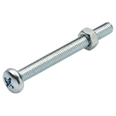 Homefix Metaalschroef Vz Ck PH2 + Moer M4X12 | 25 stuks - 6701.50.10060