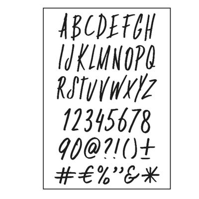 Paperfuel • clear stamp a6 alphabet funky