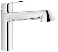 GROHE Eurodisc Cosmopolitan Keukenkraan - laag - uittrekbare uitloop - chroom 32257002 - thumbnail