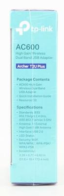 TP-Link Archer T2U Plus Wifi adapter Zwart - thumbnail
