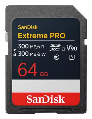 SanDisk SDXC Extreme Pro 64GB 300MB/s V90 UHS-II
