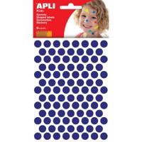 Apli Kids stickers, cirkel diameter 10,5 mm, blister met 528 stuks, blauw - thumbnail