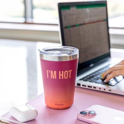 Koffiemok thermosbeker - I'm Hot/rood oranje Koffiemok thermosbeker - I'm Hot/rood oranje