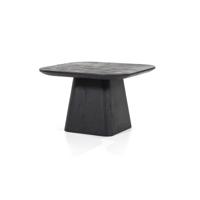 Eleonora Bijzettafel 'Aron' Mangohout, 60 x 60cm, kleur Zwart - thumbnail