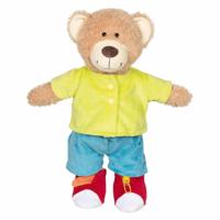 Goki teddy brommel leren aankleden knuffel - thumbnail
