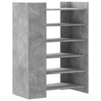 VidaXL Schoenenkast 74,5x37,5x100 cm bewerkt hout betongrijs - thumbnail