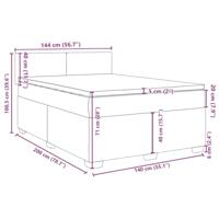 Boxspring met matras stof donkerbruin 140x200 cm - thumbnail