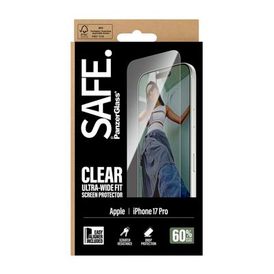 PanzerGlass PANZERGLASS - SAFE. Screen Protector iPhone 17 Pro Ultra-Wide Fit w. EasyAligner SA74726 Screenprotector (glas) Apple iPhone 17 Pro. 1 stuk(s)