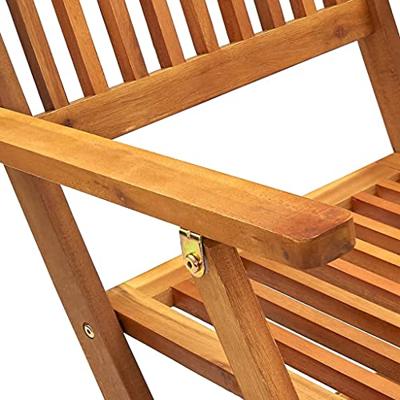 Tuinstoelen inklapbaar 2 st massief acaciahout - thumbnail