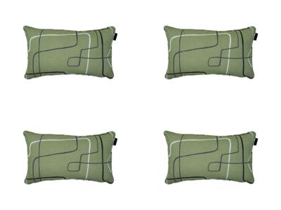 Sierkussen ca. 30x50 cm Met paspel Joah sage (4 stuks) Madison - Madison