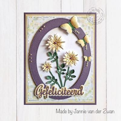 Nellie's Choice • multi frame dies ovaal dubbele stippellijn 8st.