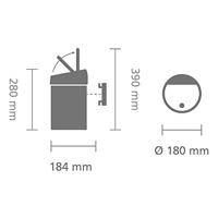 Brabantia Touch Bin Afvalemmer - wand - 3 liter - kunststof binnenemmer - matt steel 363986 - thumbnail