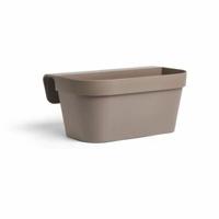 Jardiniere+haak - GARDEN ID Star - Taupe 50 x 21 cm - Gemakkelijke bevestiging - Waterreserve - gerecycled en 100% recyclebaar - thumbnail