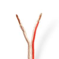 Speaker-Kabel | 2x 4,00 mm2 | 100 m | Folieverpakking | Transparant - thumbnail