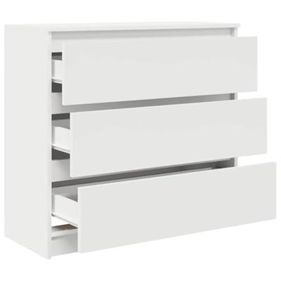 Dressoir 80x35x76 cm spaanplaat wit