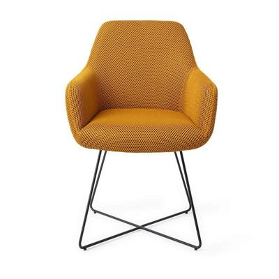 Jesper Home Eetkamerstoel 'Hiroo' Cross Black, kleur Groovy Garam